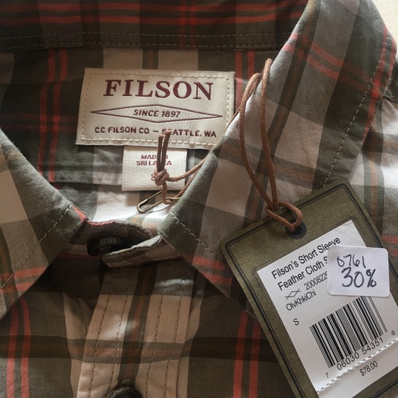 Filson Other - NWT • FILSON • short sleeve • feather cloth shirt